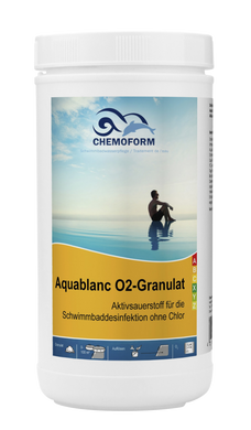 Бесхлорное дезинфицирующее средство Aquablanc O2 Sauerstoffgranulat (гранулят), 3 кг, основанное на действии активного кислорода, Chemoform
