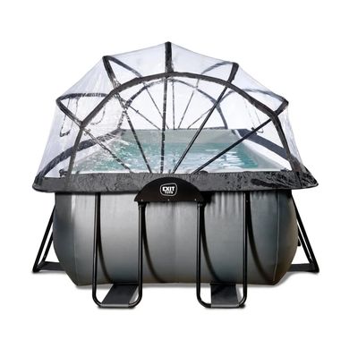Басейн EXIT с куполом 540х250х122см чорний фільтр пісок