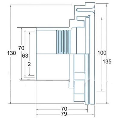 Форсунка парканна Hayward 3318 2" під бетон.