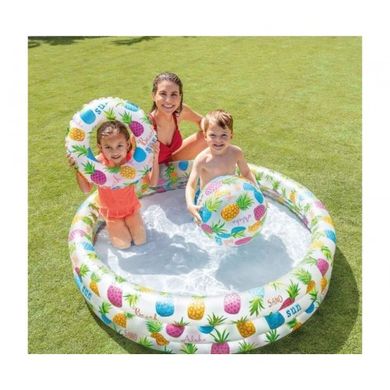 Дитячий надувний басейн Intex 59469, круглий, з набором