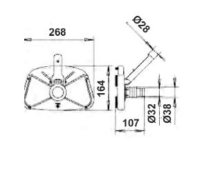 Щетка для пылесоса Standart 268 х 164 мм, Peraqua