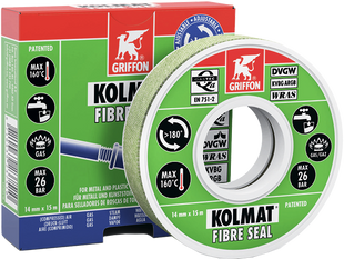 Уплотнительная лента, арм., пропитаная Kolmat Fibre Seal (14мм х15м)