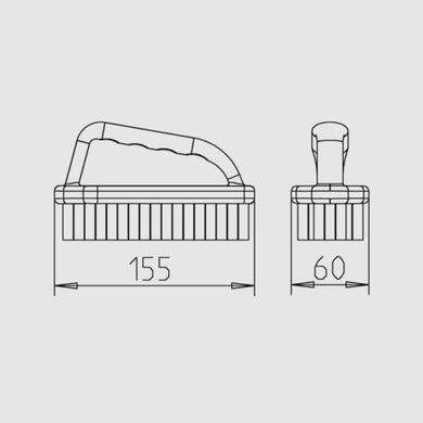 Щетка для стен ручная белая 155 х 60 мм, Peraqua