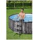 Каркасний басейн Bestway Wood Style 5614Z (427х107 см) з картриджним фільтром, тентом та сходами