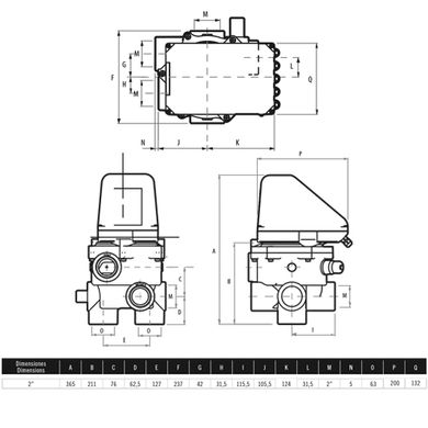 Вентиль автоматический "Basic VRAC III", с патрубком, соединение 2", конфигурация 3