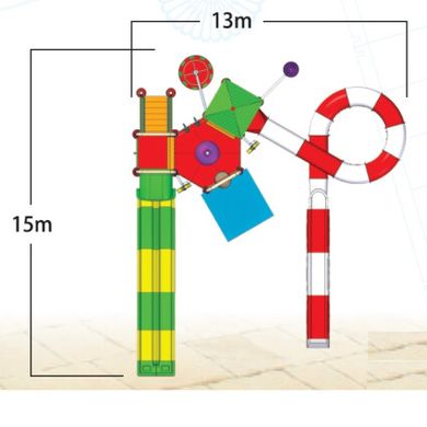 Комплекс водних гірок Arihant WAPS 3B (15.0х13.0 м)