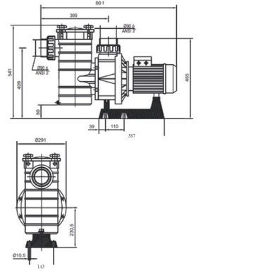 Насос Hayward HCP38453E1 KAP450 T1.B (380В, 66 м3/ч, 4.5HP)