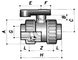 Шаровый кран BVD11 ПВХ 2-х-ходовой с внутренней резьбой (63 мм)