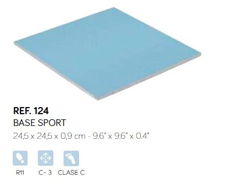 Плитка База соты 24.5x24.5х0.9 см (голубая) SPORT