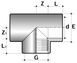 Тройник 90° TE42 ПВХ Comer с клеевым/резьбовым соединением (16 мм)