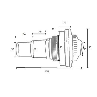 Форсунка стеновая Kokido Olimpic K004BU/W (серая)