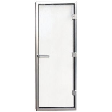 Двері для хаммама 1890х690 (8 мм) ліві, нерж. сталь