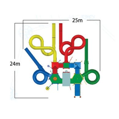 Комплекс водних гірок Arihant WAPS 6А (25.0х24.0 м)