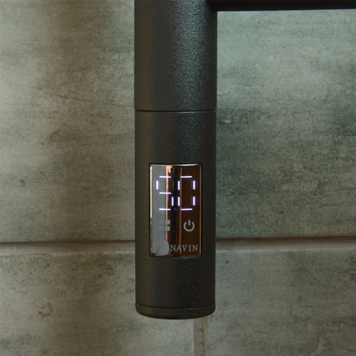 Полотенцесушитель электрический NAVIN Камелия 480х600 Sensor, правый, сенсор с таймером, черный муар