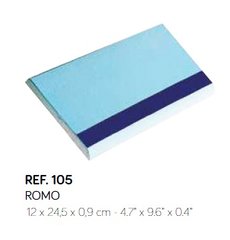 Плитка ROMO для ступенек 12x24.5х0.9см (голубая/т. синяя) Антислип