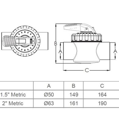 Кран Emaux V40-2(E) двопозиційний 50 мм