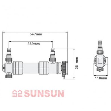 СТЕРИЛИЗАТОР УЛЬТРАФИОЛЕТОВЫЙ SUNSUN CUV - 636