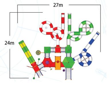 Комплекс водных горок Arihant WAPS 7A (27.0х24.0 м)