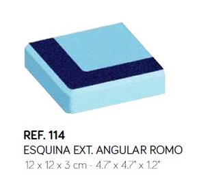 Кут зовнішній Кутовий тупий 12x12х3см (блакитний/т синій)