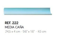 Галтель 24.5x4 см, R3 см (голубая)