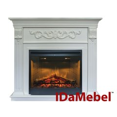 Каминокомплект IDaMebel Marseille DF2608-INT Белый Ясень