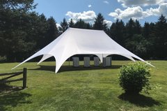 Двухмачтовый шатер Звезда Veranzo 12,70 м. х 7,30 м., белый