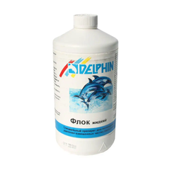 Жидкий флокулянт Delphin 1 литр против мутности и для осветления воды бассейна