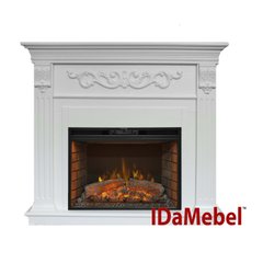 Каминокомплект IDaMebel Marseille Goodfire 26 Белый Ясень