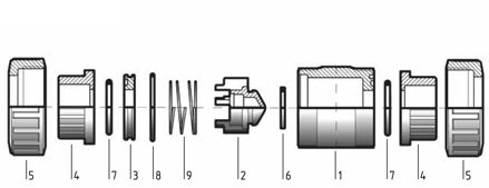 Обратный клапан СVD10 ПВХ (90 мм)