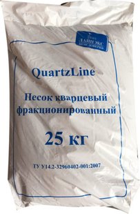 Фільтраційний пісок QuartzLine, фракція 0,5-1,2 мм, 25 кг, Linex