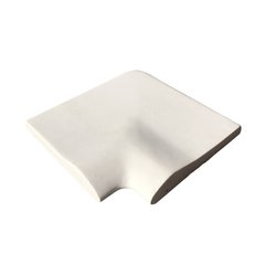 Угловой копинговый камень Aquazone 320x400x50-25 мм, белый