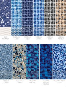 Плівка AV FOL для обробки басейну, серія DECOR – MOSAIC AQUA, 1,5 мм, 1,65 м, Vagner