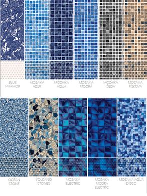 Плівка AV FOL для обробки басейну, серія DECOR – MOSAIC AQUA, 1,5 мм, 1,65 м, Vagner