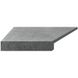 Кутовий Г-подібний елемент бортової плитки Aquaviva Granito Gray, 595x345x50(20) мм (лівий/45°)