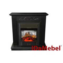 Каминакомплект IDaMebel Elaine темный шоколад Majestic Black