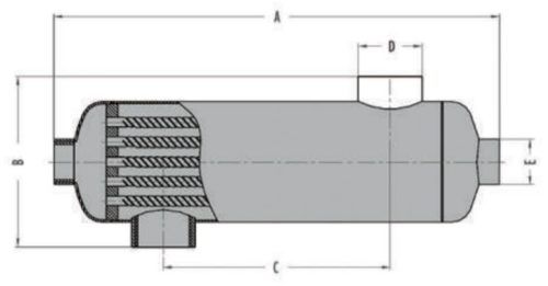 Теплообмінник B300.FF 88 кВт трубчастий Secespol