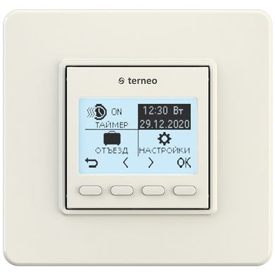 Терморегулятор Terneo Pro, молочний білий