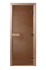 Стеклянная дверь для бани и сауны DoorWood бронза прозрачная 70х200 ольха
