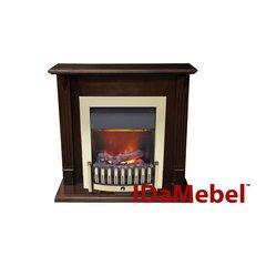 Каминокомплект IDaMebel Carolina орех Danville Antique Brass (вырез под плинтус 90x25)