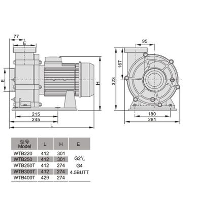 Насос Aquaviva LX WTB300T (380В, 60 м3/год, 4HP)