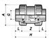 Обратный клапан СVD11 ПВХ с внутренней резьбой (110 мм)