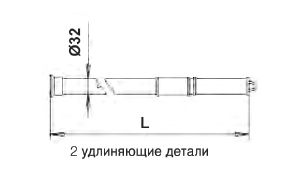 Телескопічна штанга 1,8-3,6 м Peraqua