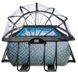 Бассейн EXIT с куполом 400х200х100см "камень" песочный фильтр + тепловой насос