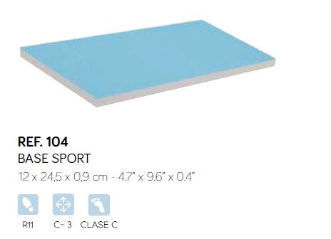 Плитка База соты 12x24.5х0,9 см (голубая) антислип SISTEMA SPORT