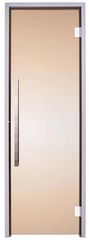 Стеклянная дверь для хамама GREUS Exclusive 70/190 бронза 2 петли