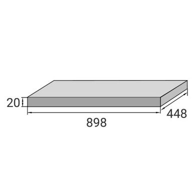 Плитка для террасы Aquaviva Montagna Light Gray, 448x898x20 мм
