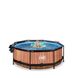 Каркасный бассейн, с куполом и тентом EXIT (графит, дача, накрытие) 244 х 76 см