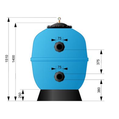 Фільтр AquaViva M1050 (43 м3/год, D1050)