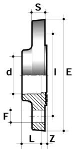 Фланец FF01 ПВХ Comer с внутренней резьбой (63 мм)