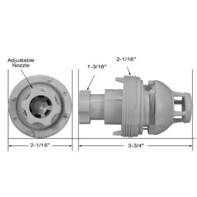 Форсунка-насадка гідромасажу Hayward Vari-Flo SP1434PAKB для проходу Jet-Air